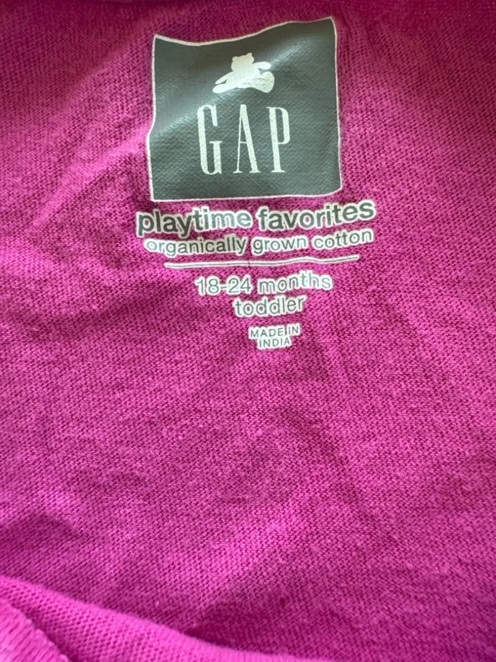 Set of 2 Organic 100% Cotton GAP Baby Girl Short Sleeve Tops. 18-24M